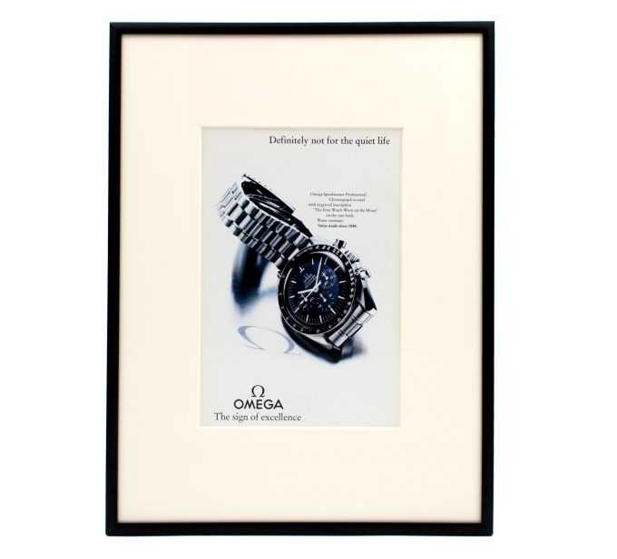 Authentic framed 1992 Vintage Print Ad Omega Speedmaster "Definitly not for the quiet life"