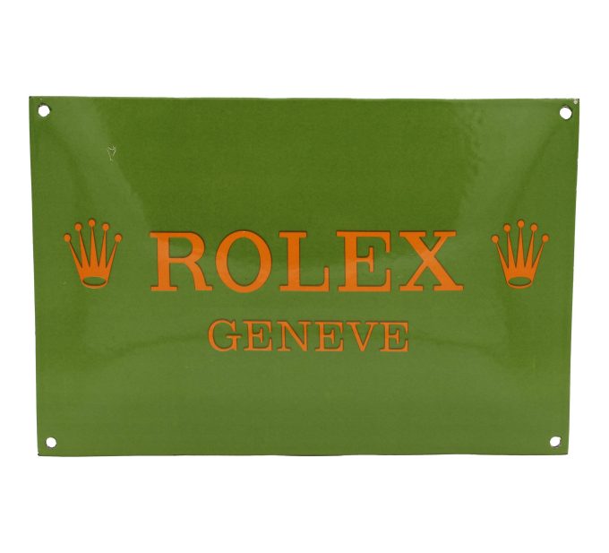 Authentic porcelain enamel 30 x 20 cm Rolex advertising sign