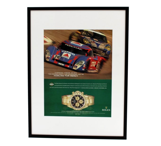 Authentic Framed 2005 Vintage Print Ad Rolex Daytona “Howling for Mercy”