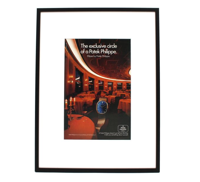 Authentic Framed 1998 Vintage Print Ad Patek Philippe Ellipse “The Exclusive Circle of a Patek Philippe”