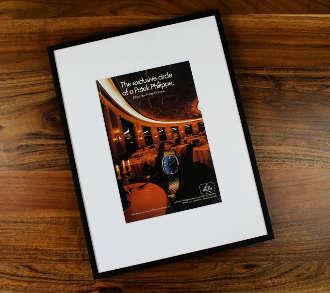 Authentic Framed 1998 Vintage Print Ad Patek Philippe Ellipse “The Exclusive Circle of a Patek Philippe”