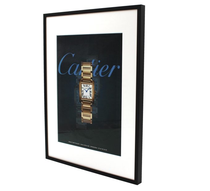 Authentic Framed 2002 Vintage Print Ad Cartier Tank Française