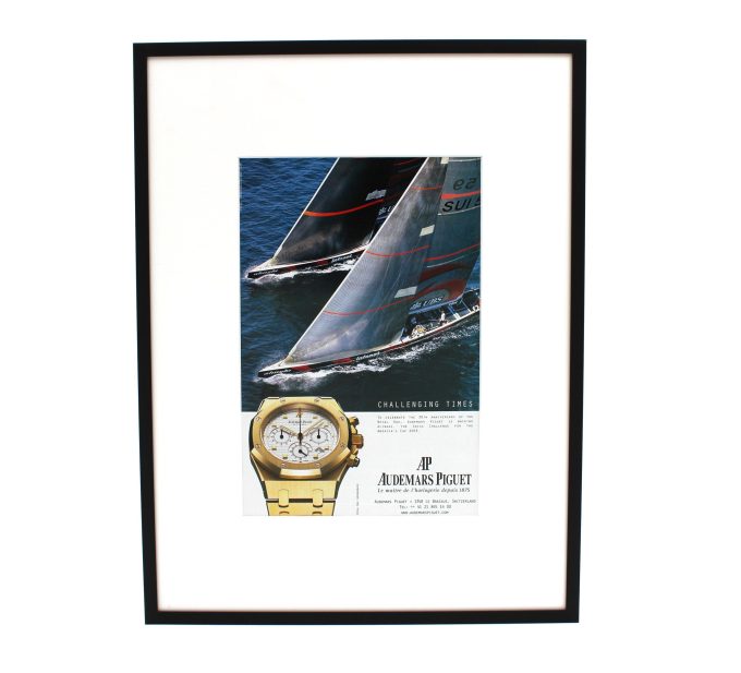 Authentic Framed 2003 Vintage Print Ad Audemars Piguet Royal Oak Offshore “Challenging Times”