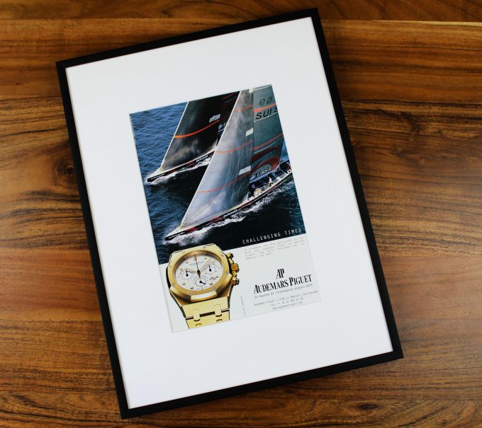 Authentic Framed 2003 Vintage Print Ad Audemars Piguet Royal Oak Offshore “Challenging Times”