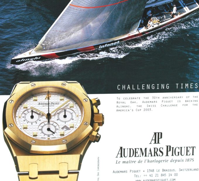 Authentic Framed 2003 Vintage Print Ad Audemars Piguet Royal Oak Offshore “Challenging Times”