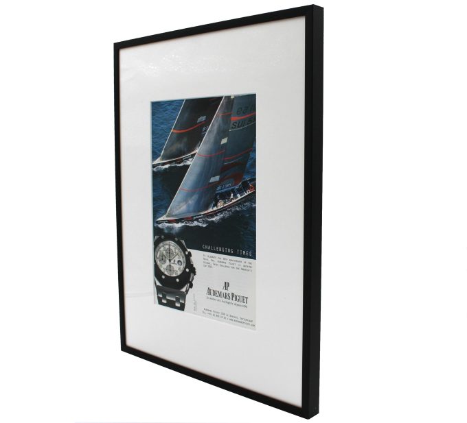 Authentic Framed 2003 Vintage Print Ad Audemars Piguet Royal Oak Offshore “Challenging Times”  Rubber Strap Edition