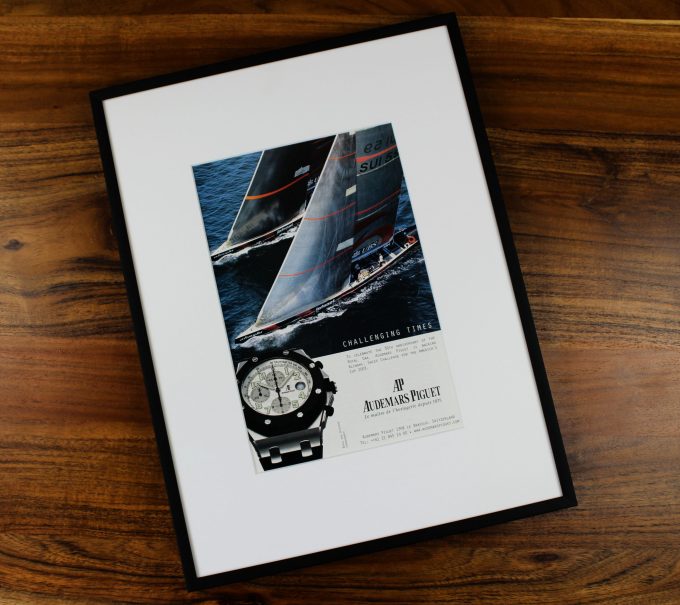 Authentic Framed 2003 Vintage Print Ad Audemars Piguet Royal Oak Offshore “Challenging Times”  Rubber Strap Edition