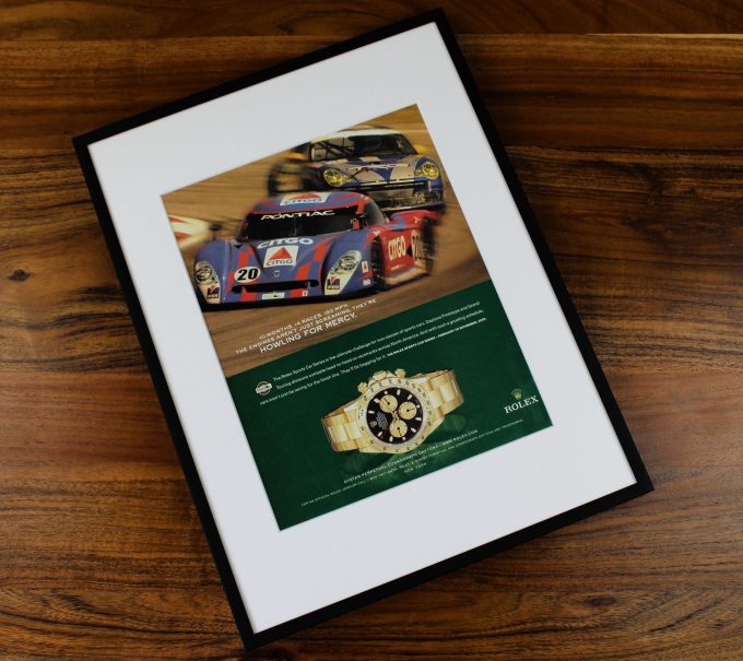 Authentic Framed 2005 Vintage Print Ad Rolex Daytona “Howling for Mercy”