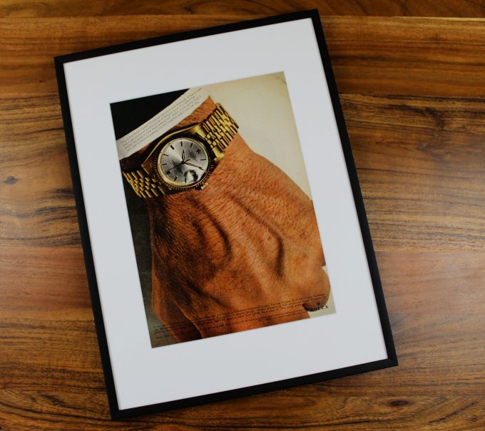 Authentic Framed 1971 Vintage Print Ad Rolex Datejust “This is a Rolex Oyster Perpetual Chronometer Datejust...”