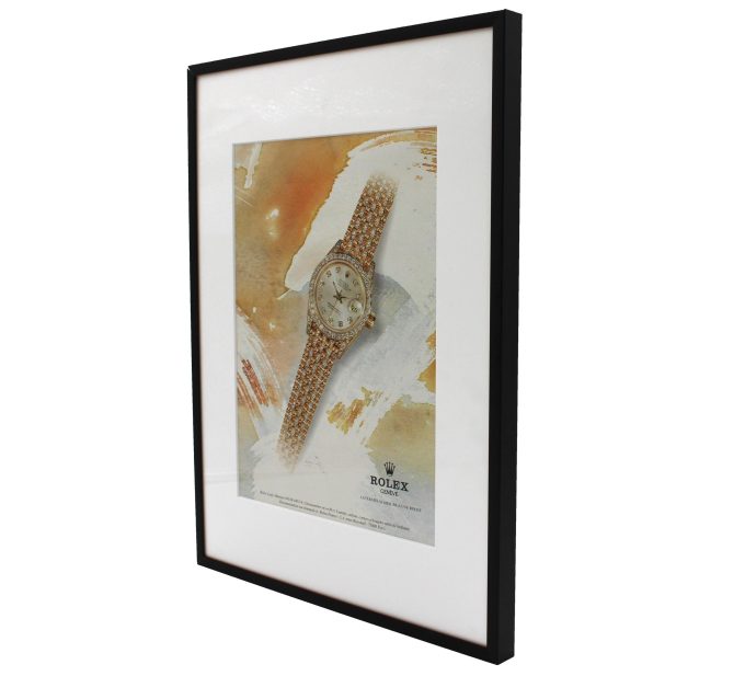 Authentic Framed 1995 French Vintage Print Ad Rolex Lady-Datejust “L’Extrême Subtilité d’une Idée Douce”