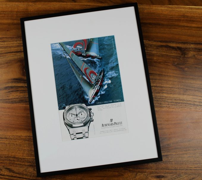 Authentic Framed 2003 Vintage Print Ad Audemars Piguet Royal Oak Offshore “Challenging Times” Steel Edition