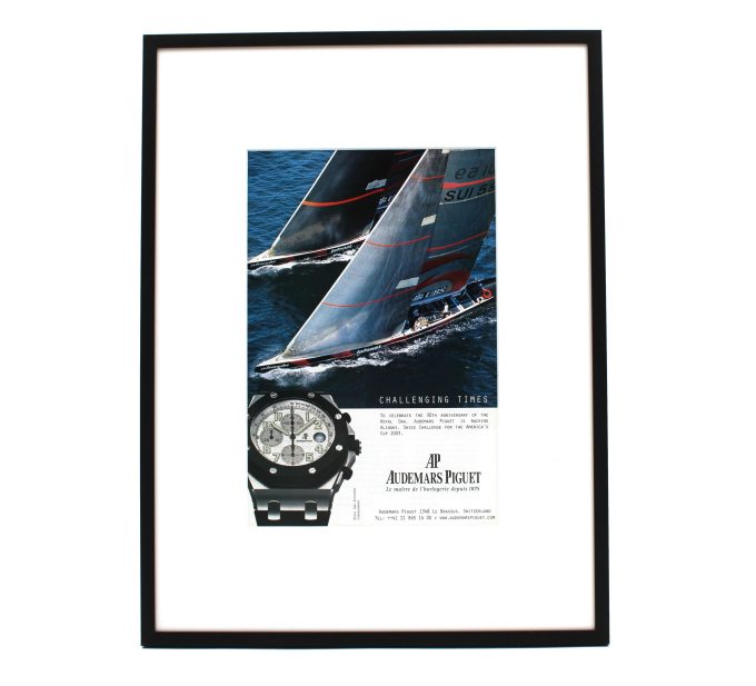 Authentic Framed 2003 Vintage Print Ad Audemars Piguet Royal Oak Offshore “Challenging Times”  Rubber Strap Edition
